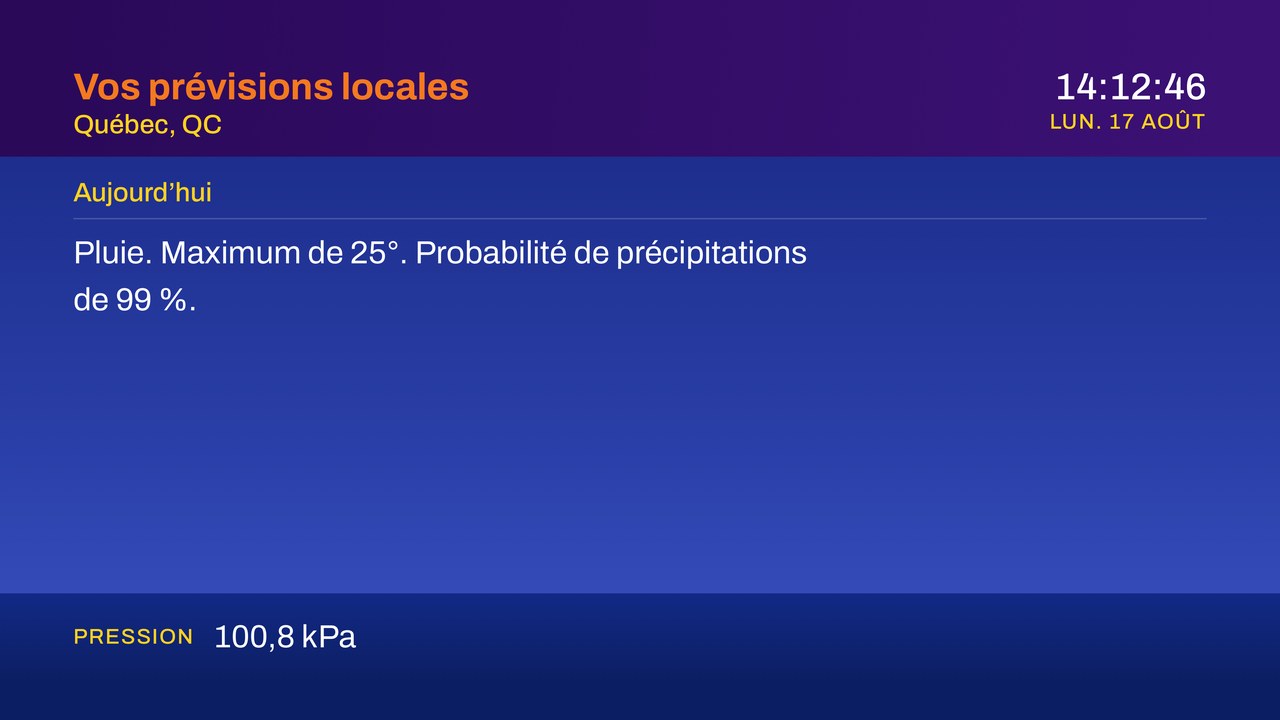 Segment Vos prévisions locales